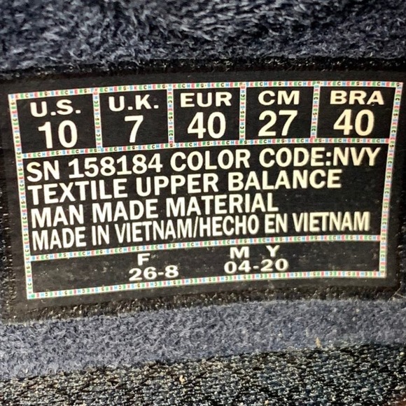 SKECHERS AIR-COOLED Women`s Size 10 Navy Blue Grey Comfort Shoes SN 158184 - Picture 8 of 8